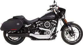 Rinehart Racing Muffler 4" Slip On Sport Glide Black/Chrome Slip-Ons Exhaust Rinehart Racing