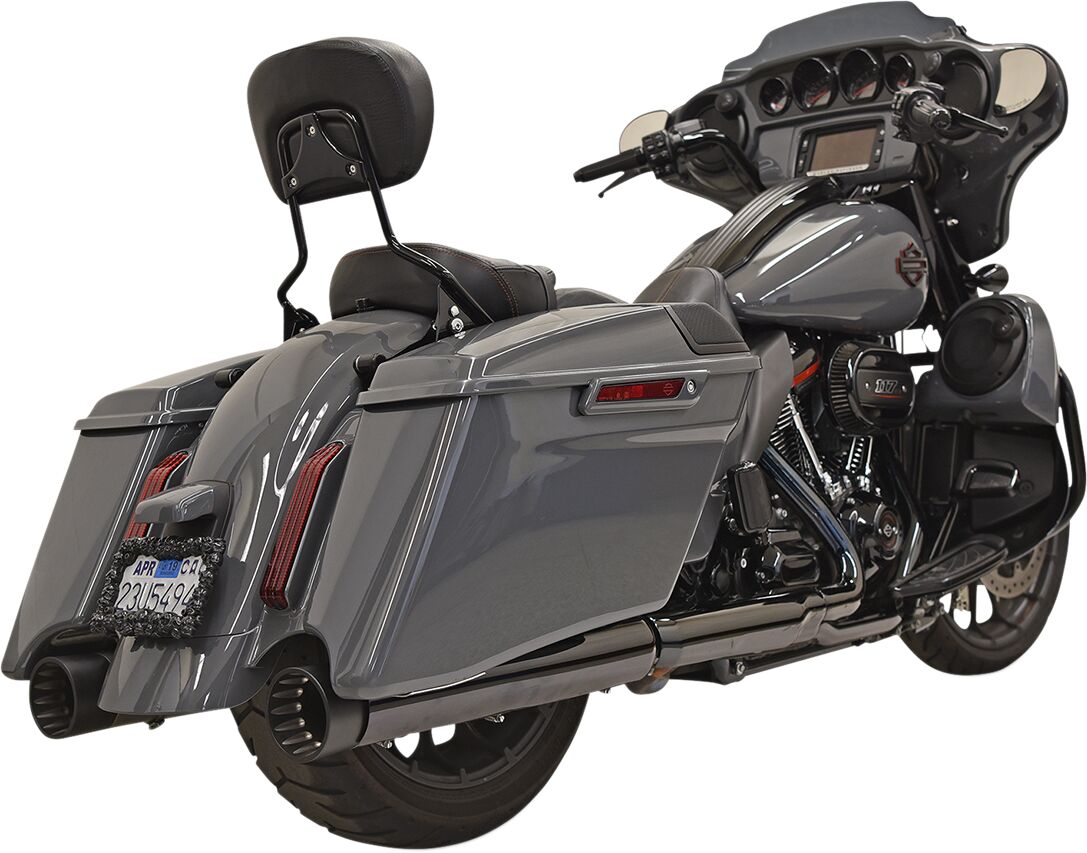 Bassani Xhaust 4" Straight Exhaust System DNT for CVO, Chrome - 17-24 Touring Slip-Ons Exhaust Bassani Xhaust