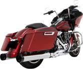 Rinehart Racing Muffler Slip On 4.5" Dbx45 Chrome W/Black Tradition End Caps Slip-Ons Exhaust Rinehart Racing