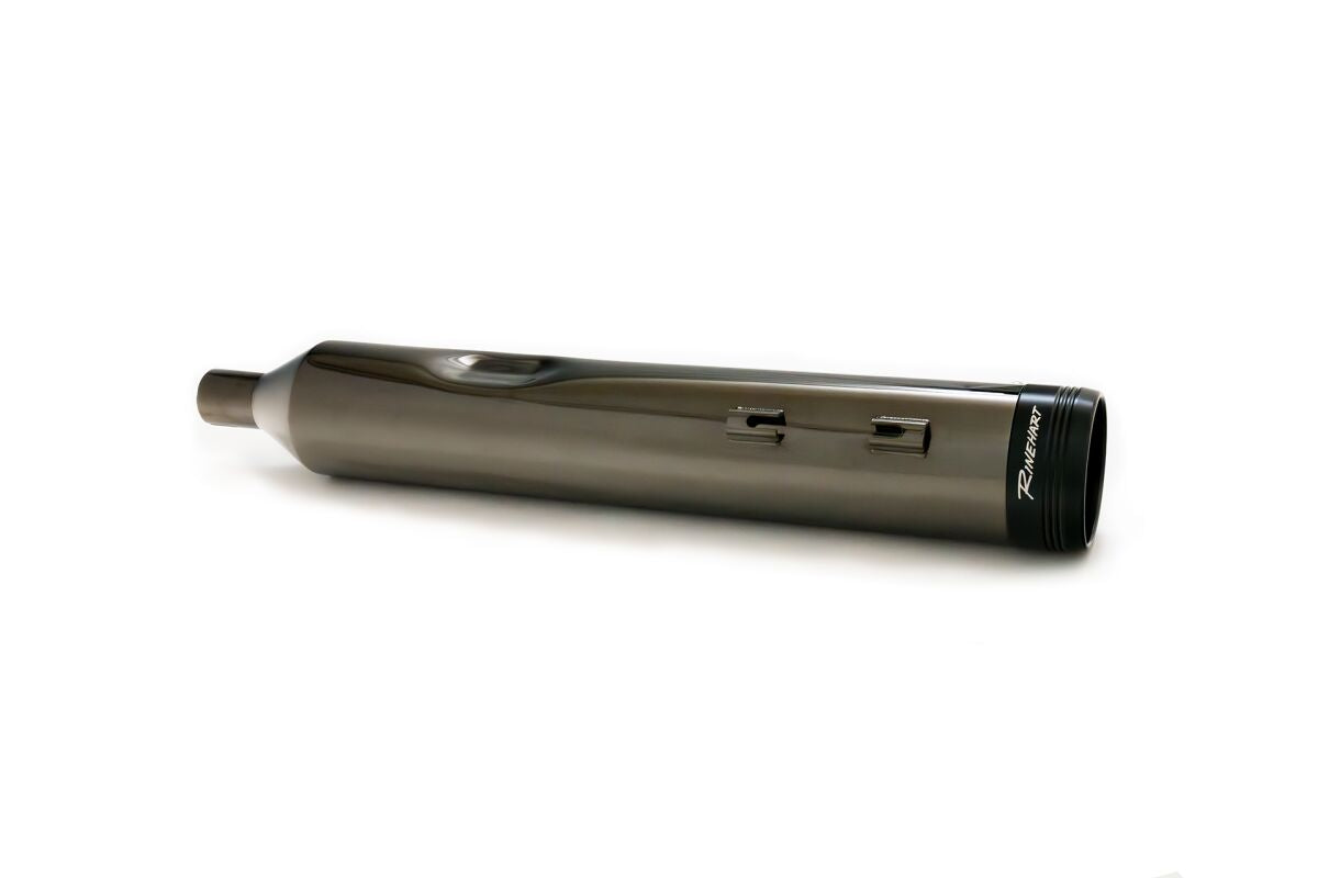 Rinehart Racing Muffler Slip On 4.5" Dbx45 Black W/Black Tradition End Caps Slip-Ons Exhaust Rinehart Racing