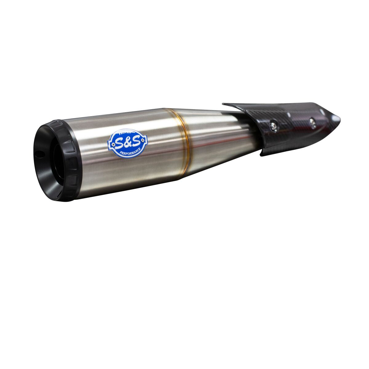 S&S Cycle Grand National 4" Ec Slip On Mufflers Chrome/Black For Indian® Slip-Ons Exhaust S&S Cycle