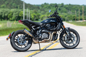 S&S Cycle Grand National 4" Ec Slip On Mufflers Chrome/Black For Indian® Slip-Ons Exhaust S&S Cycle