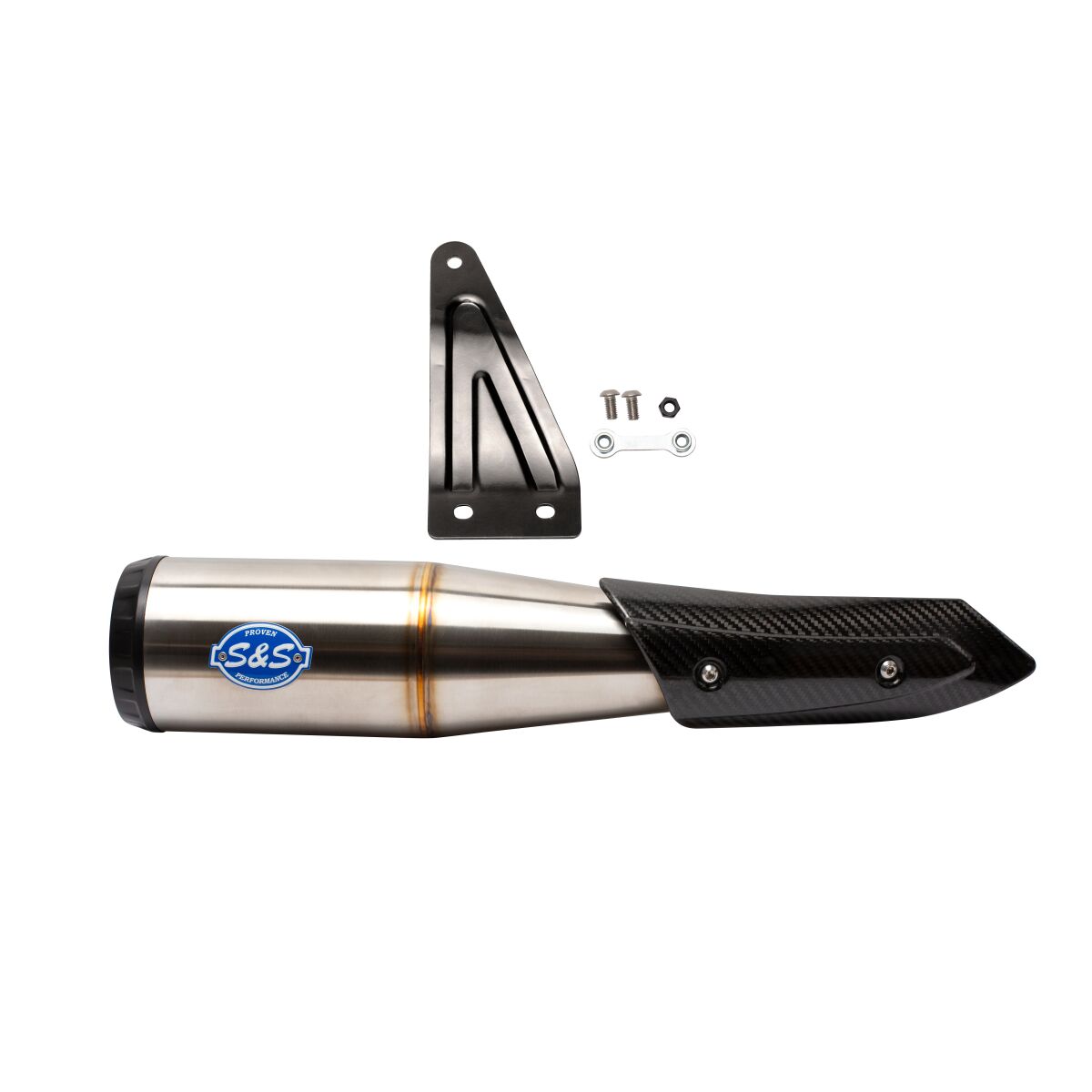 S&S Cycle Grand National 4" Ec Slip On Mufflers Chrome/Black For Indian® Slip-Ons Exhaust S&S Cycle