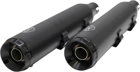 S&S Cycle Grand National Ec Slip On Mufflers Black/Black Slip-Ons Exhaust S&S Cycle