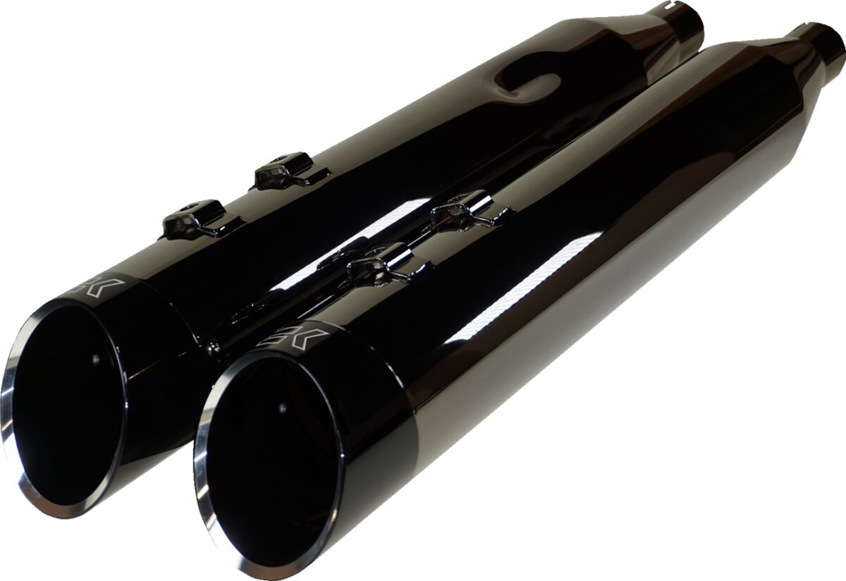 Khrome Werks Muffler 4.5"Edge Blk Ec Slip-Ons Exhaust Khrome Werks