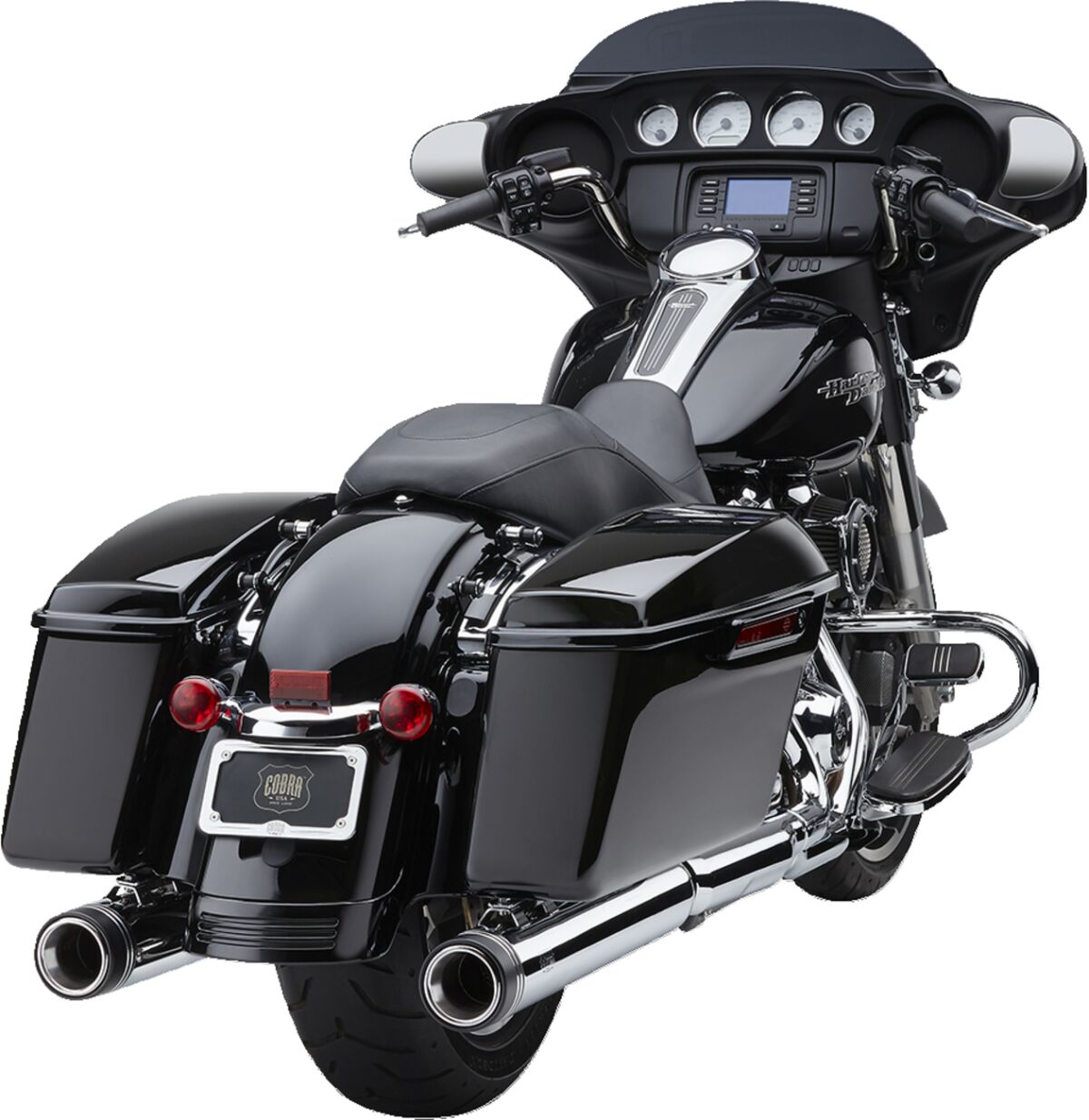 Cobra Muffler Nh 4" Flh Chr Slip-Ons Exhaust Cobra