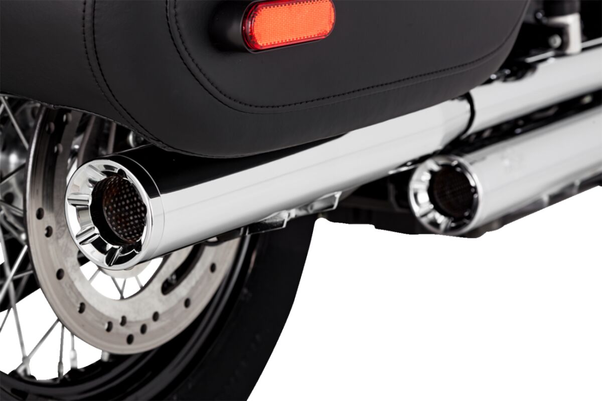 Vance & Hines Slip-On Eliminator 300, Chrome - 18+ Softail Slip-Ons Exhaust Vance & Hines