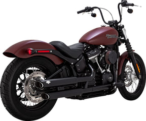 Twin Slash 3" Mufflers Black Vance & Hines