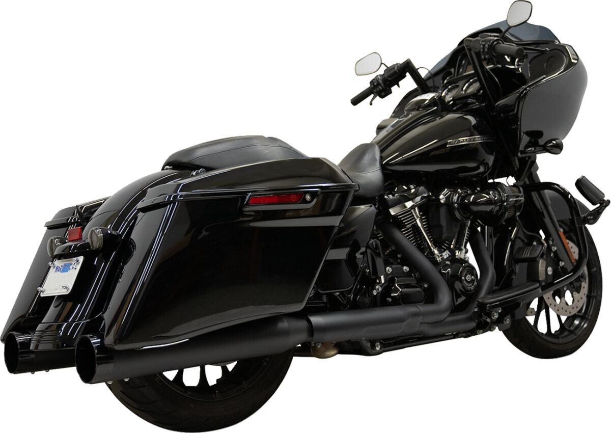 Bassani Xhaust 4.5" Straight Exhaust System, Black - 17-25 Touring Slip-Ons Exhaust Bassani Xhaust
