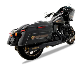 Rinehart Racing 4.5" Hp45 Slip On Muffler Black W/Bronze End Cap & Badge Slip-Ons Exhaust Rinehart Racing