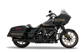 Rinehart Racing 4.5" Hp45 Slip On Muffler Black W/Bronze End Cap & Badge Slip-Ons Exhaust Rinehart Racing