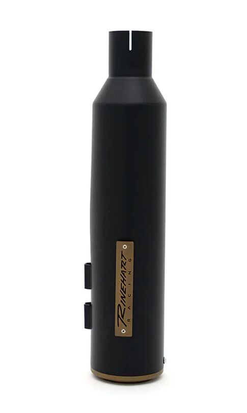 Rinehart Racing 4.5" Hp45 Slip On Muffler Black W/Bronze End Cap & Badge Slip-Ons Exhaust Rinehart Racing
