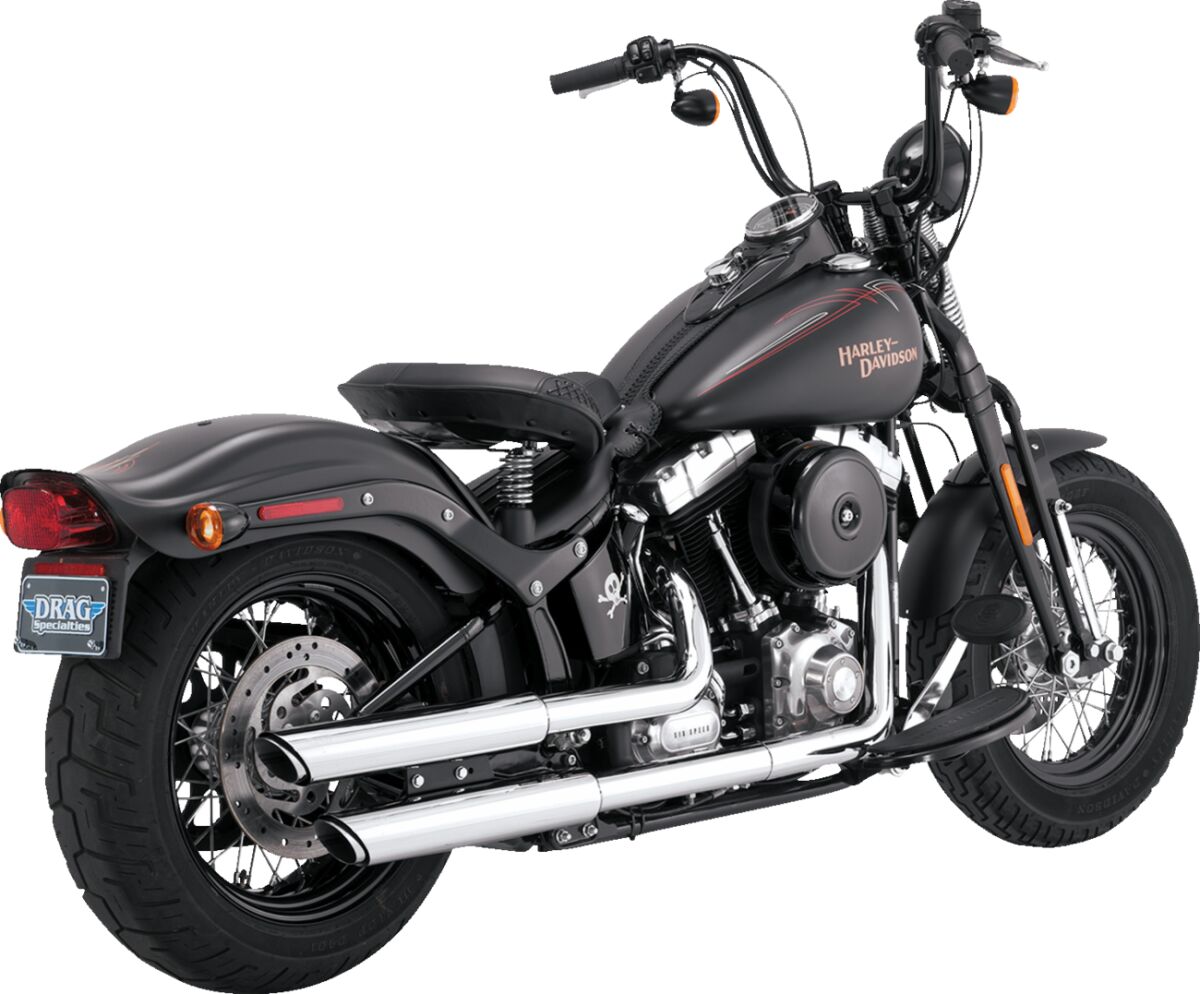 Mufflers 3" Twin Slash Chrome Dlx Crsbns Slm Vance & Hines Default Title