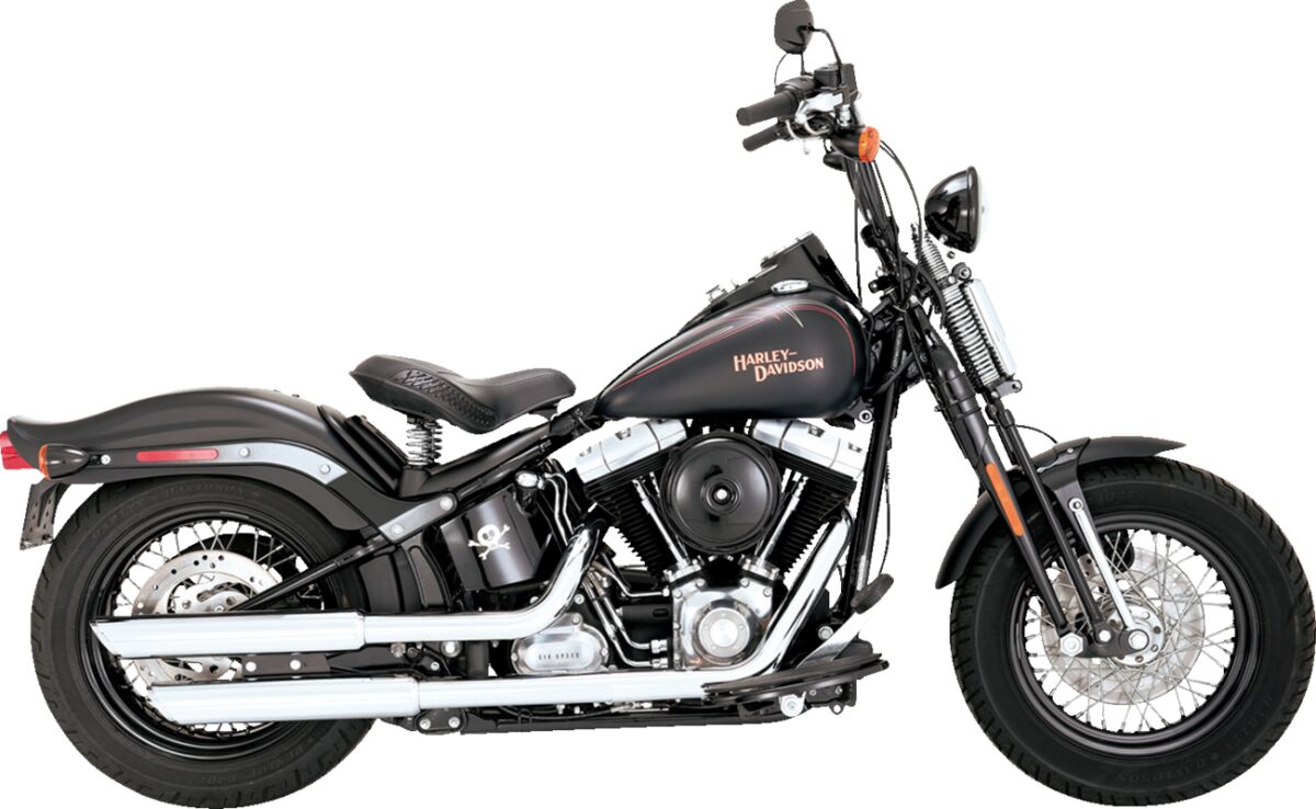 Mufflers 3" Twin Slash Chrome Dlx Crsbns Slm Vance & Hines