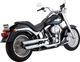 Vance & Hines Slip-On Twin Slash 3", Chrome - 07-09 Softail (Fat Boy) Slip-Ons Exhaust Vance & Hines