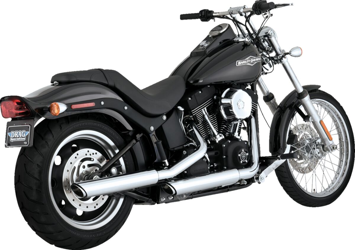 Mufflers 3" Twin Slash Chrome Softail Vance & Hines Default Title