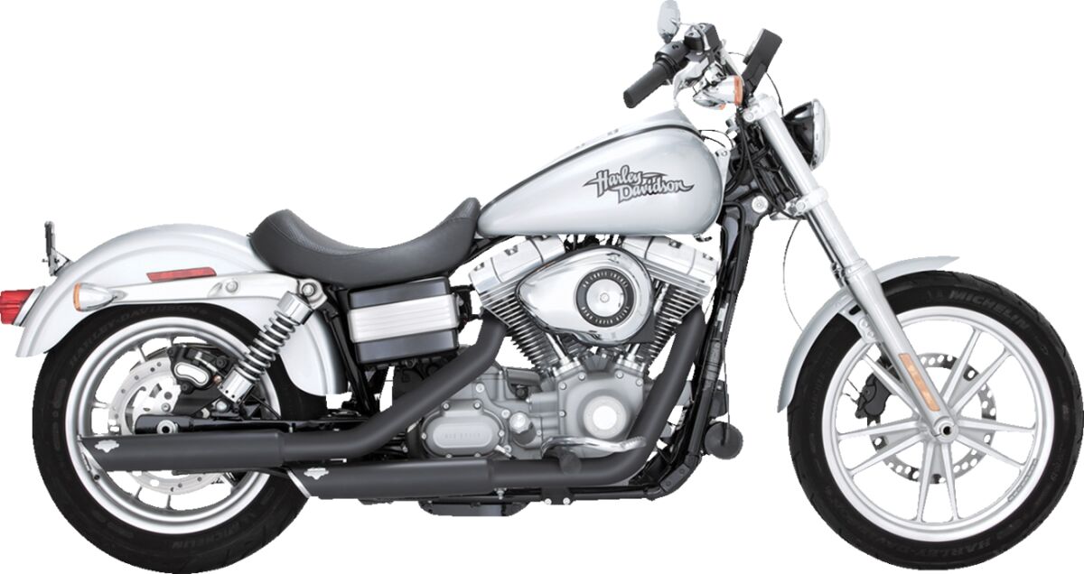 Vance & Hines Mufflers 3 Twin Slash Black Dy MUFFLERS FOR HARLEY Vance & Hines
