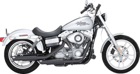 Vance & Hines Mufflers 3 Twin Slash Black Dy MUFFLERS FOR HARLEY Vance & Hines