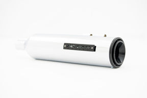 Rinehart Racing 4.5" Hp45 Slip On Muffler Chrome W/Black End Cap & Badge Slip-Ons Exhaust Rinehart Racing
