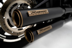 Rinehart Racing 3.5" Hp35 Slip On Muffler Black W/Bronze End Cap & Badge Slip-Ons Exhaust Rinehart Racing