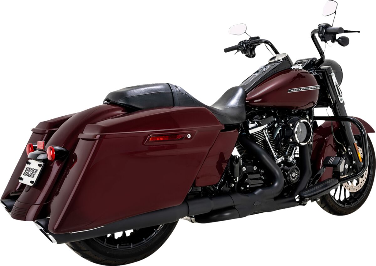 Mufflers Twin Slash Round Black Touring Vance & Hines