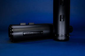 Rinehart Racing 4.5" Hp45 Xl Slip On Muffler Black W/Black End Cap & Badge Midnight Slip-Ons Exhaust Rinehart Racing