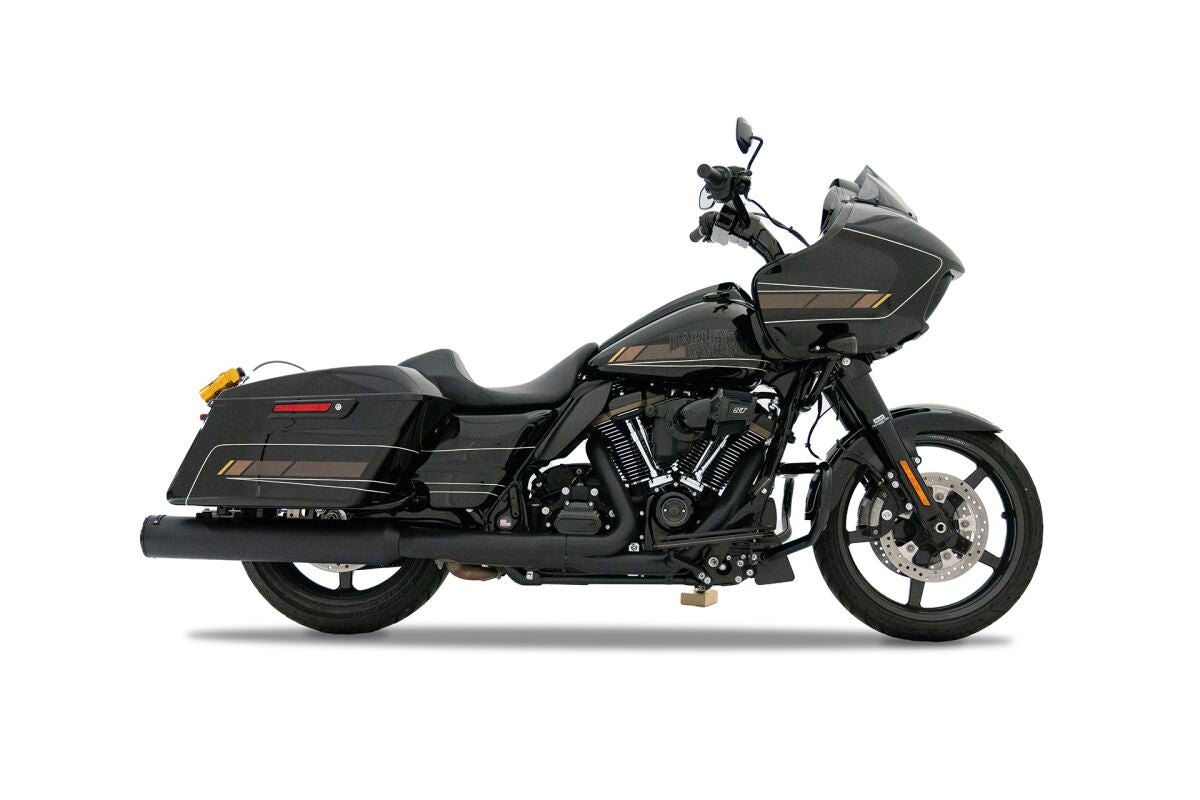 Rinehart Racing 4.5" Hp45 Xl Slip On Muffler Black W/Black End Cap & Badge Midnight Slip-Ons Exhaust Rinehart Racing