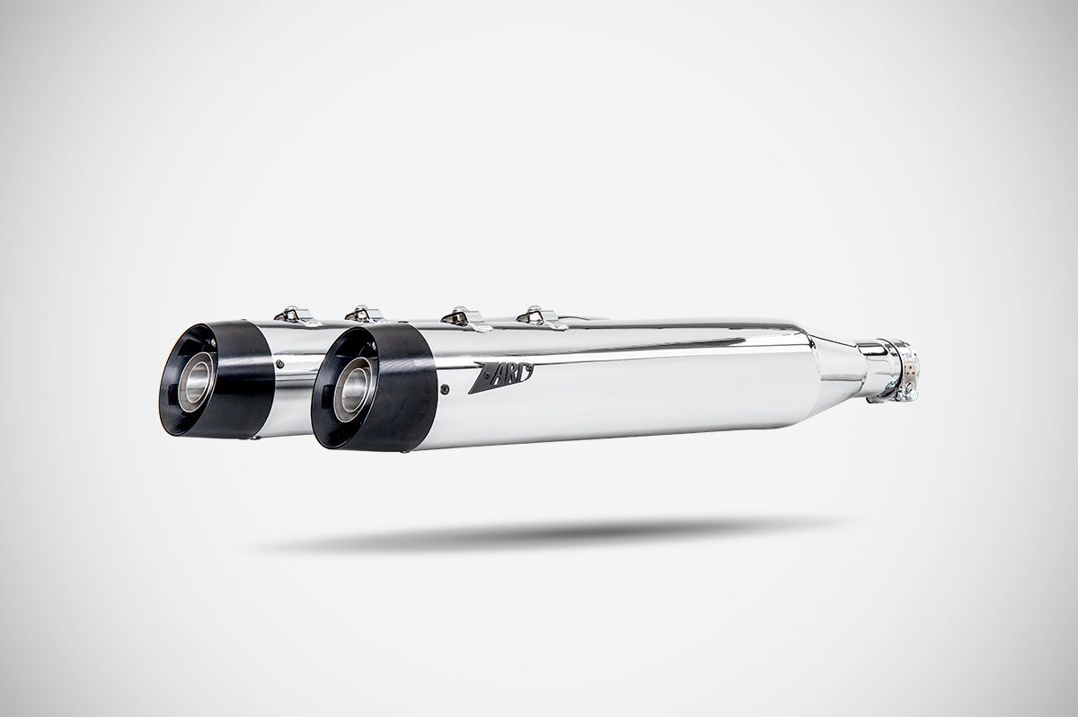 Zard 4.33 Inches Slip On Muffler Hd Touring Polished M8 E5 Slip-Ons Exhaust Zard