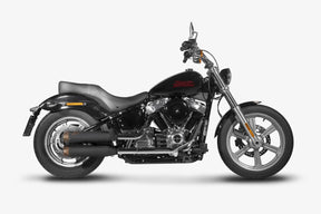 Zard Overlapped Slip On Muffler Hd Softail M8 Black/Bronze E4/E5 Slip-Ons Exhaust Zard
