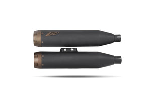 Zard Overlapped Slip On Muffler Hd Softail M8 Black/Bronze E4/E5 Slip-Ons Exhaust Zard