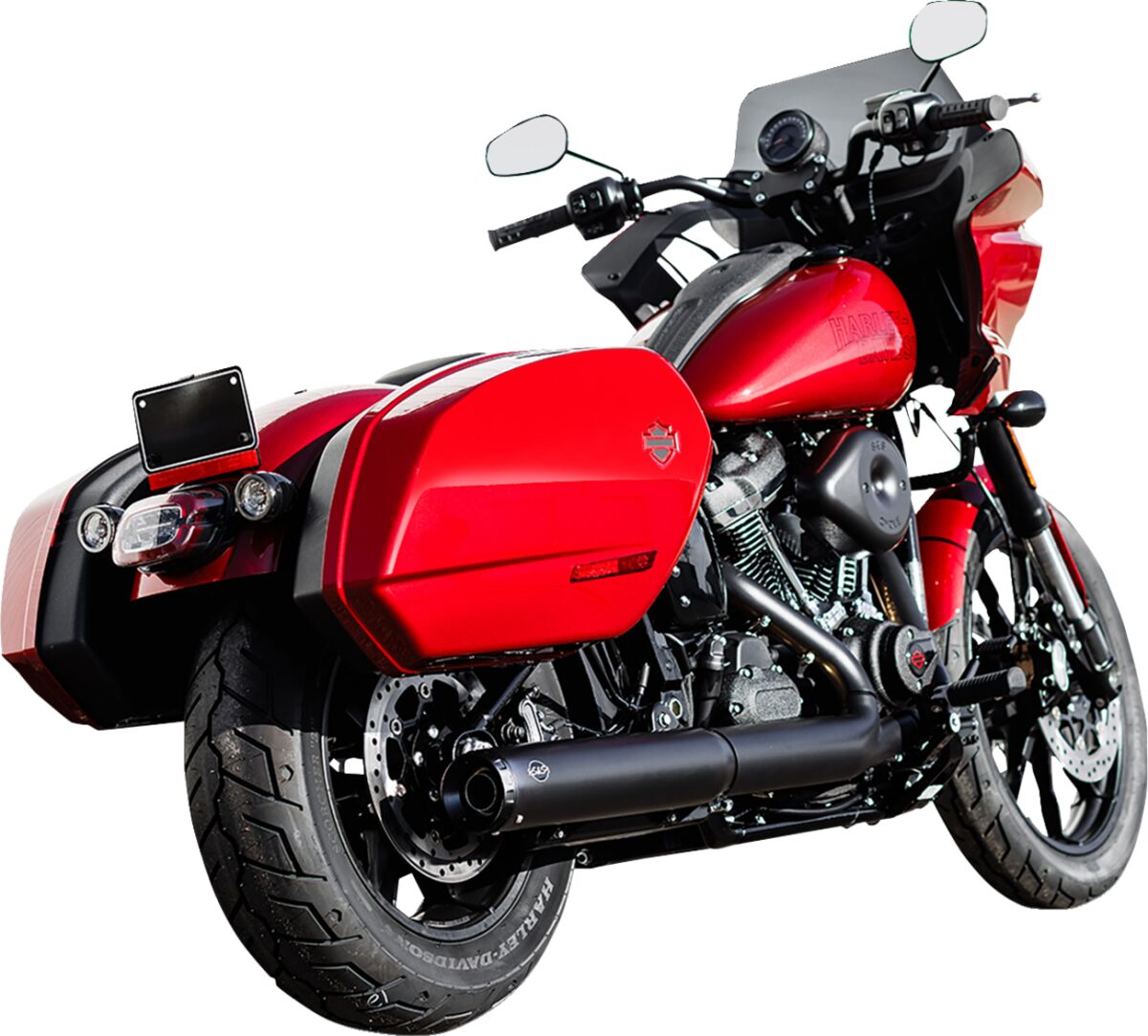 S&S Cycle Grand National 4.0" Ec Slip On Mufflers Black/Black Slip-Ons Exhaust S&S Cycle