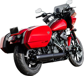 S&S Cycle Grand National 4.0" Ec Slip On Mufflers Black/Black Slip-Ons Exhaust S&S Cycle