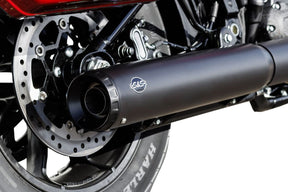 S&S Cycle Grand National 4.0" Ec Slip On Mufflers Black/Black Slip-Ons Exhaust S&S Cycle