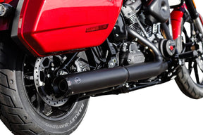S&S Cycle Grand National 4.0" Ec Slip On Mufflers Black/Black Slip-Ons Exhaust S&S Cycle