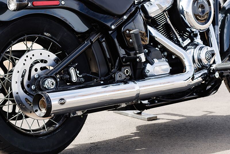 S&S Cycle Grand National 4.0" Ec Slip On Mufflers Chrome Slip-Ons Exhaust S&S Cycle