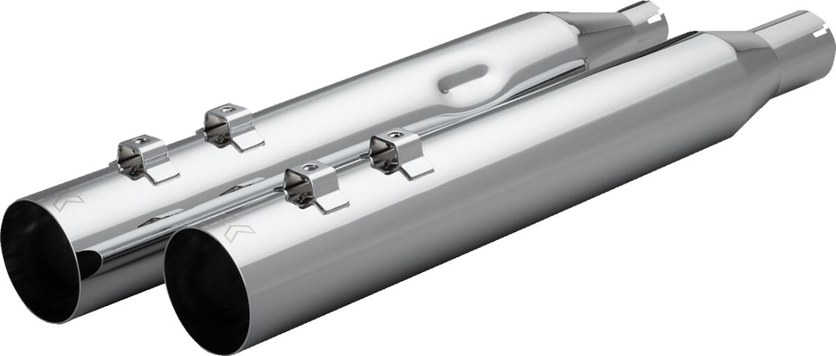 Khrome Werks Muffler 4.0 M8 Straight Cut Ch MUFFLERS FOR HARLEY Khrome Werks