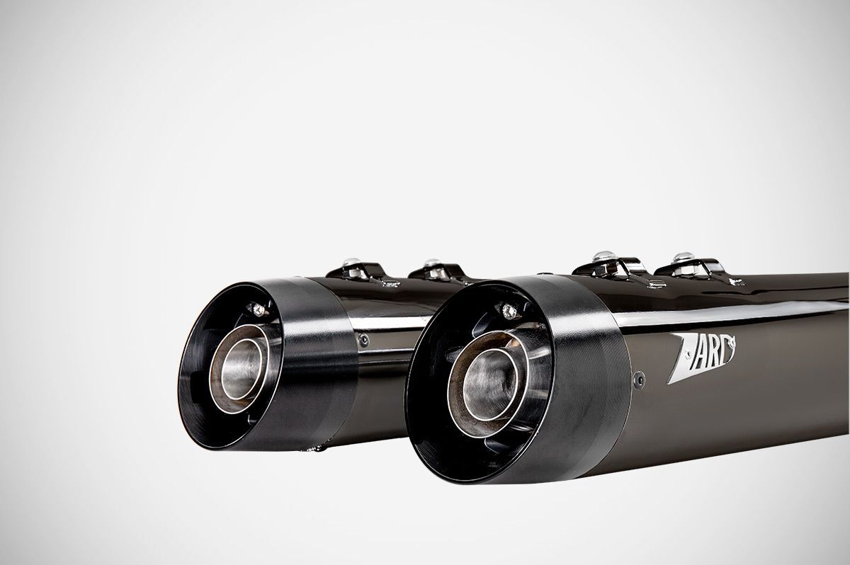 Zard Touring Slip Ons E5 Black Chro MUFFLERS FOR HARLEY Zard