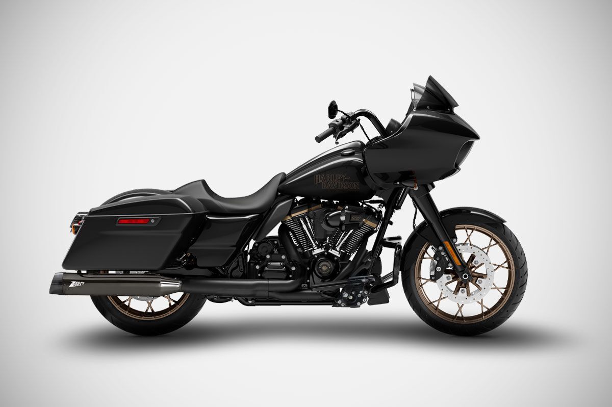 Zard Touring Slip Ons E5 Black Chro MUFFLERS FOR HARLEY Zard