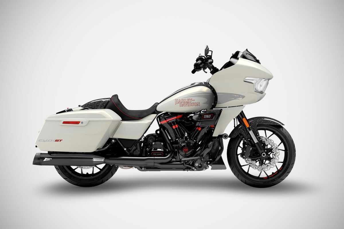 Zard Touring Slip Ons E5 Black Chro MUFFLERS FOR HARLEY Zard