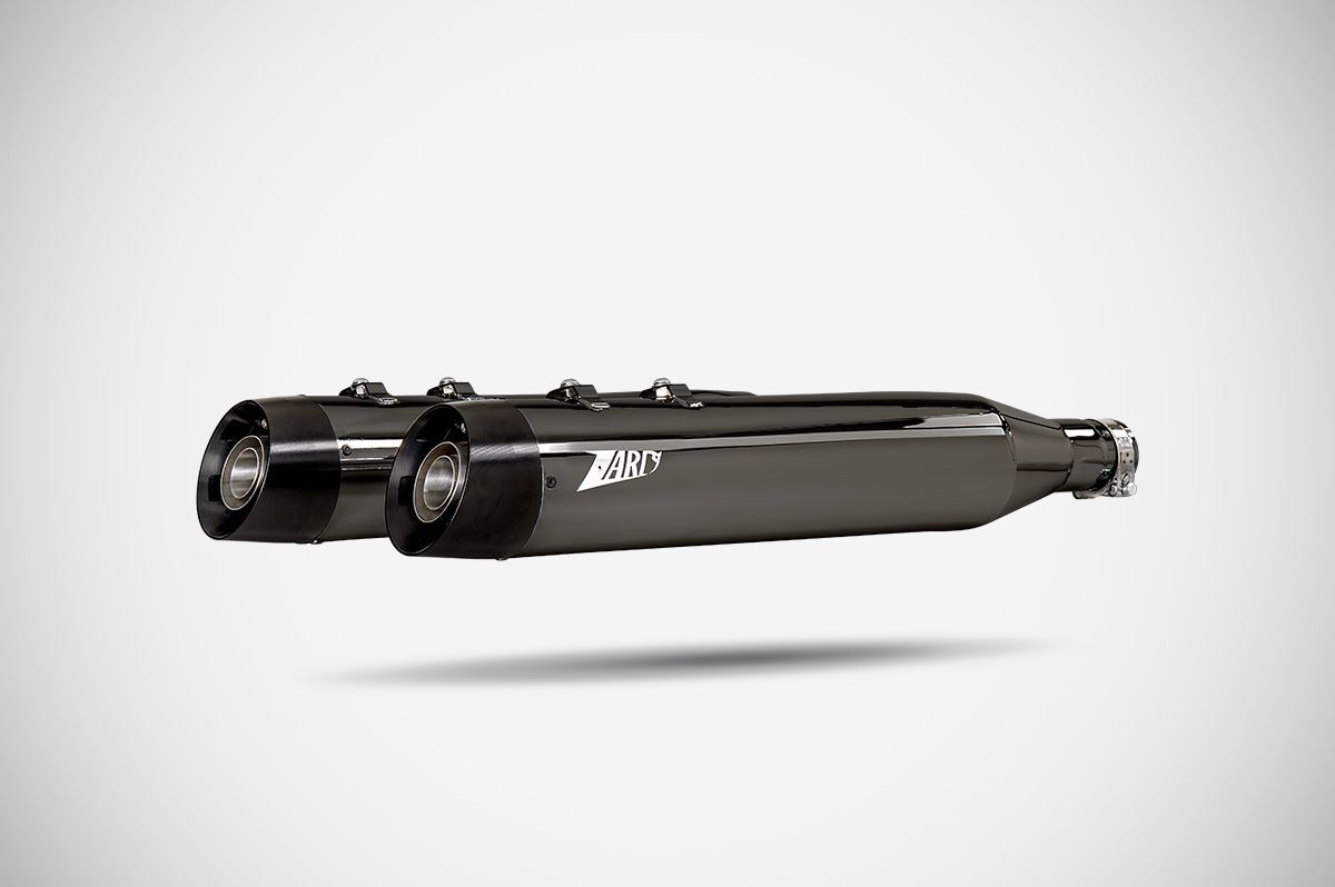 Zard Touring Slip Ons E5 Black Chro MUFFLERS FOR HARLEY Zard