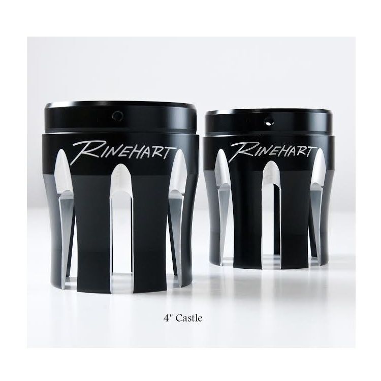 Rinehart Racing End Caps Castle 4" Exhaust Moto Series Black Exhaust Accessory Parts Rinehart Racing