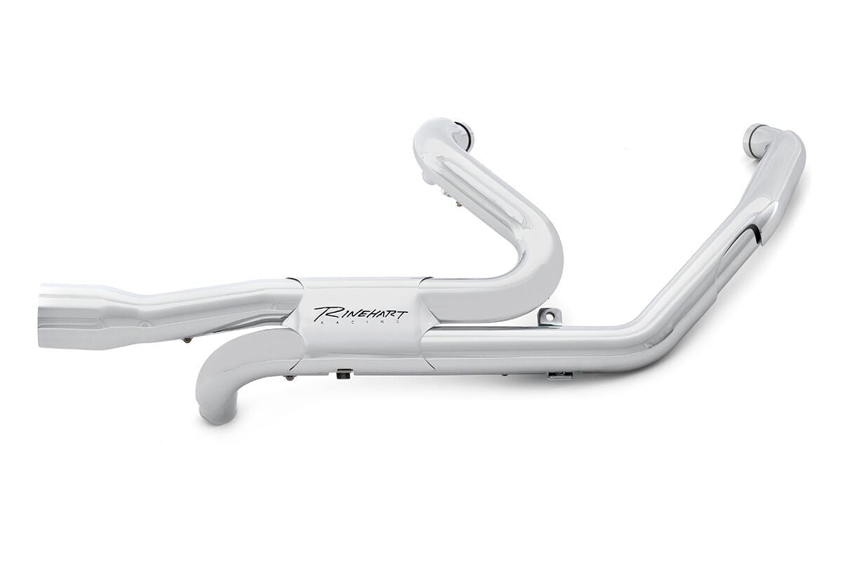 Rinehart Racing Header Kit Slimline Duals Chrome For M8 Headers & Mid-Pipes Rinehart Racing
