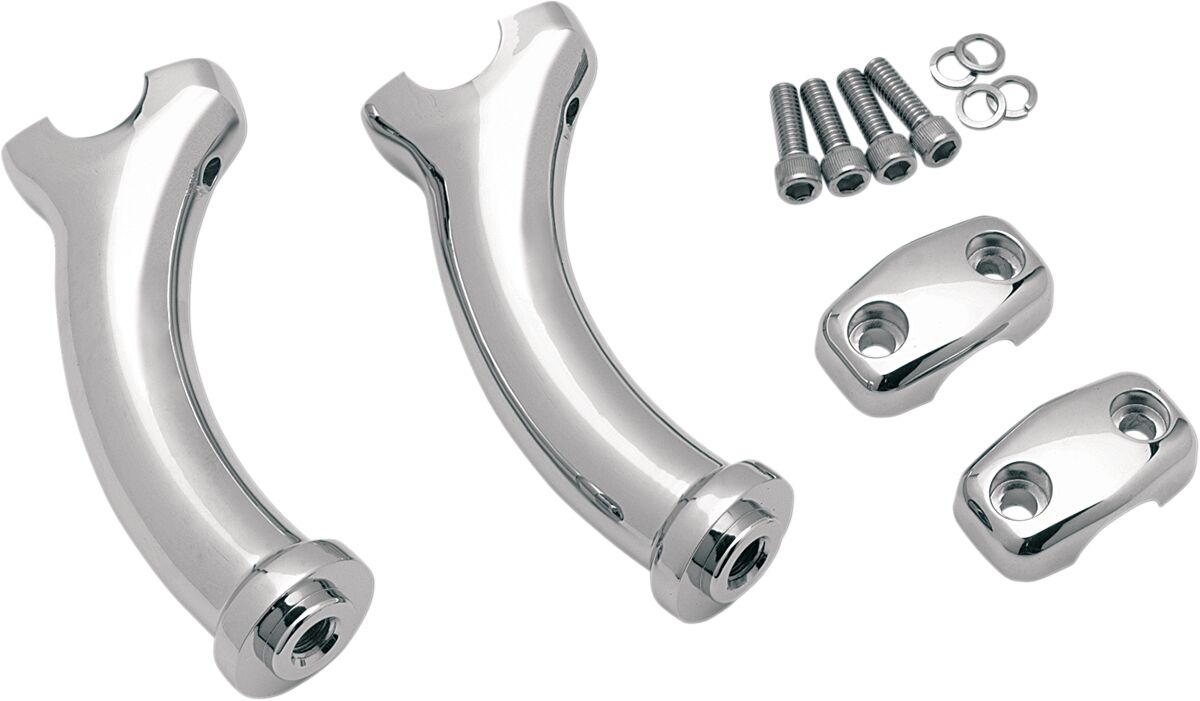 Drag Specialties Riser Deuce 5.5" X 2" Pullback Chrome Risers Drag Specialties