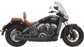 Exhaust System Road Rage 2 Into 1 With Short Change Megaphone Muffler Black Bassani Xhaust Default Title