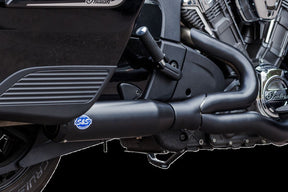 S&S Cycle Exhaust Qualifier 2:1 Race Only Black Stainless Challenger Full Exhaust System S&S Cycle