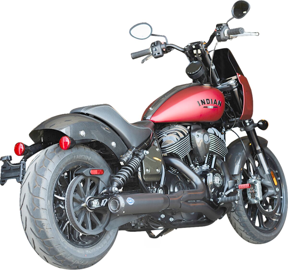 S&S Cycle Exhaust Qualifier 2:1 Guardian Blk 49 State Indian Chief Full Exhaust System S&S Cycle