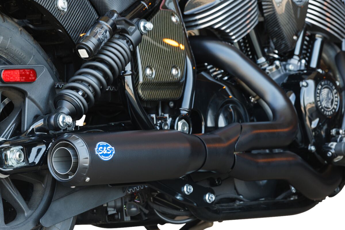 S&S Cycle Exhaust Qualifier 2:1 Guardian Blk 49 State Indian Chief Full Exhaust System S&S Cycle