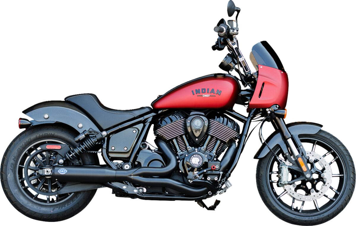 S&S Cycle Exhaust Qualifier 2:1 Guardian Blk 49 State Indian Chief Full Exhaust System S&S Cycle