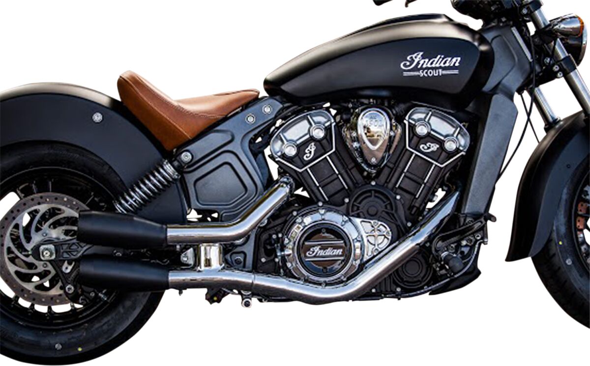 Trask Slip-On Muffler, Black - Scout Slip-Ons Exhaust Trask Performance