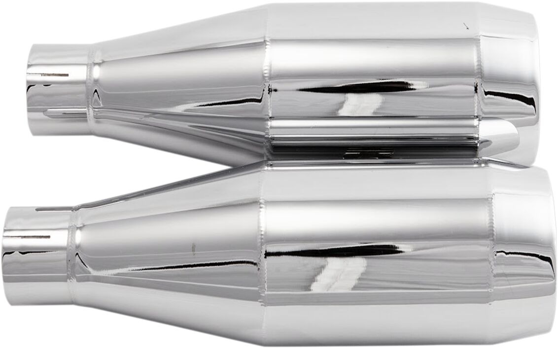 Trask Slip-On Mufflers, Chrome - Scout Slip-Ons Exhaust Trask Performance